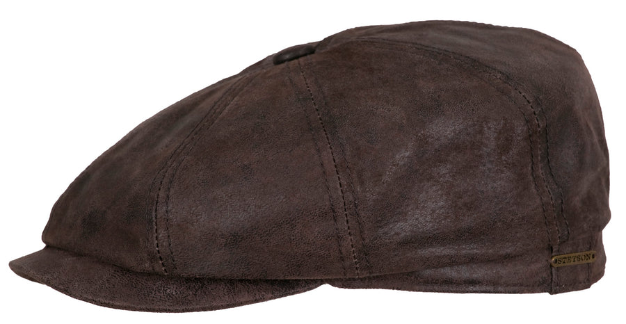 Casquette gavroche Hatteras Pigskin Stetson marron