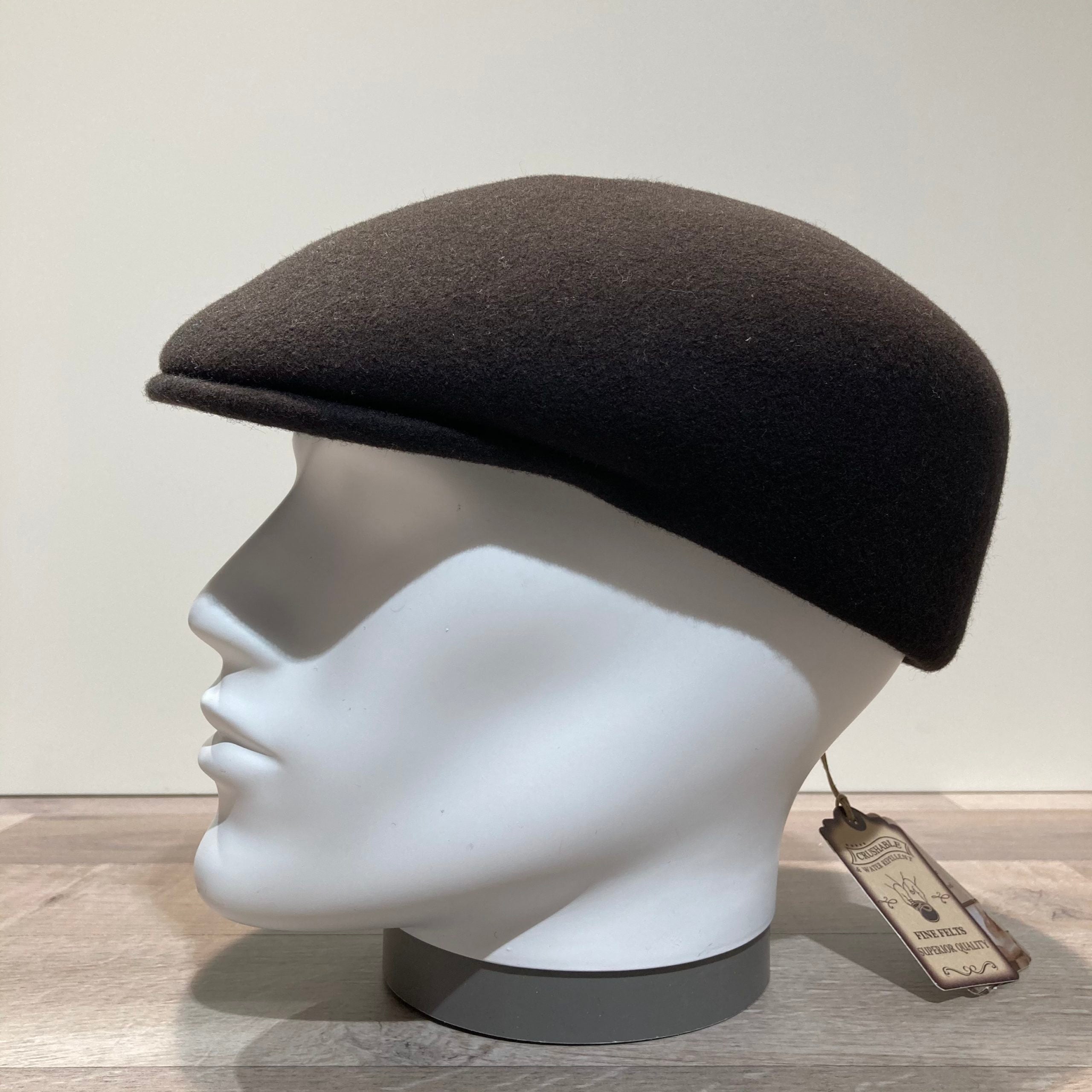 Casquette bombée laine chocolat