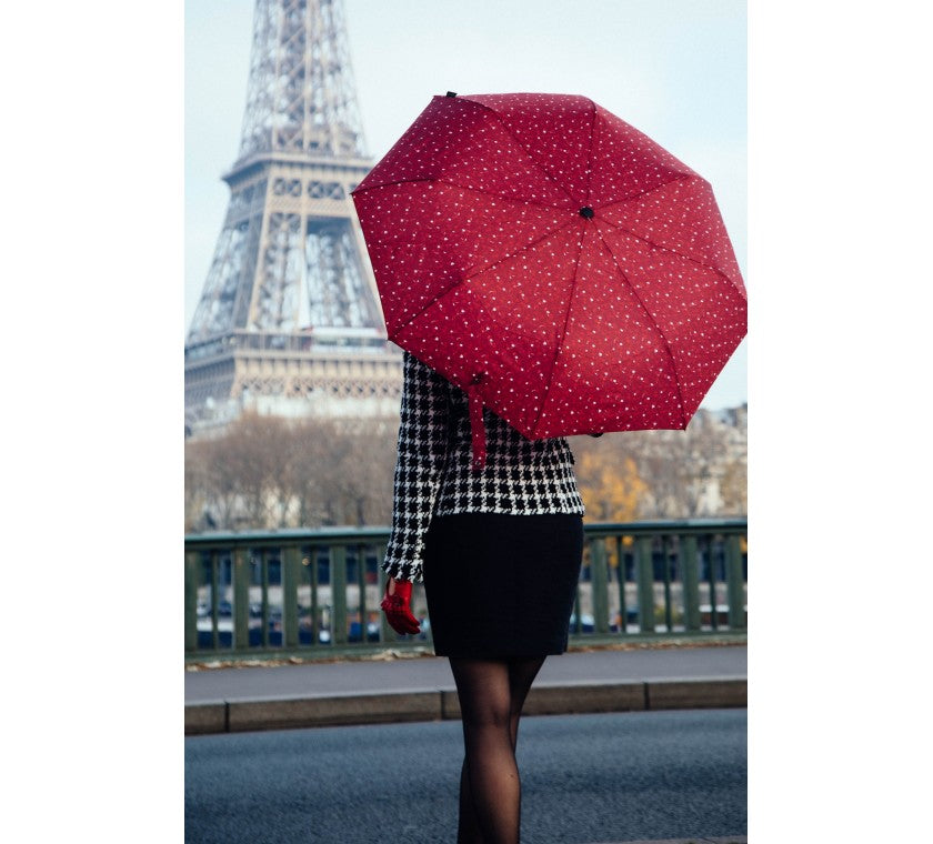 Parapluie pliant Magritte rouge femme automatique