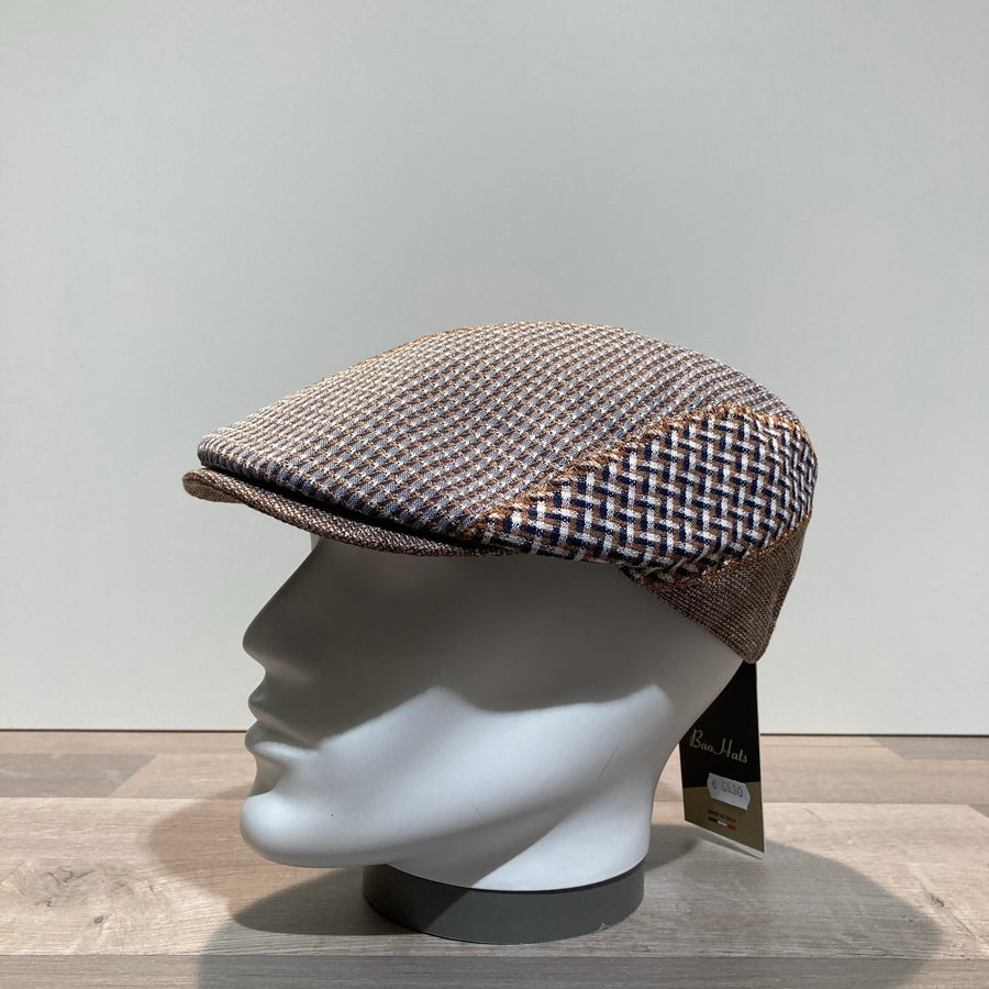 Casquette multifabric beige doublée