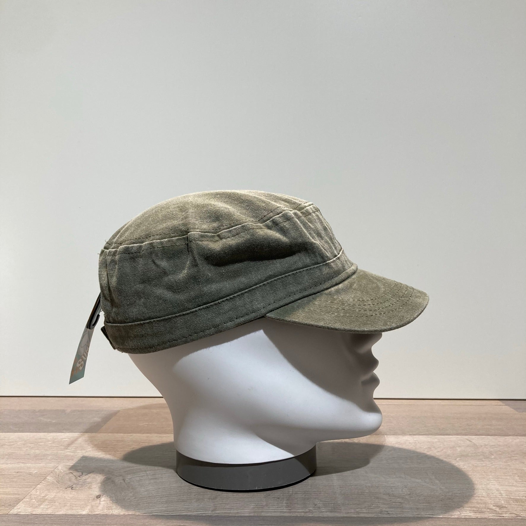 Casquette cubaine coton délavé kaki ajustable