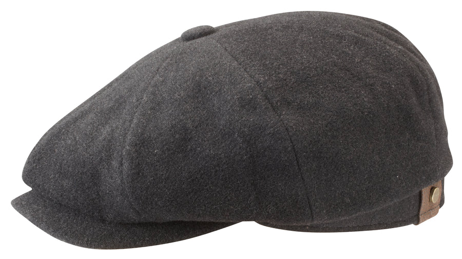 Casquette Gavroche Hatteras Earflaps Wool/Cashmere Stetson anthracite