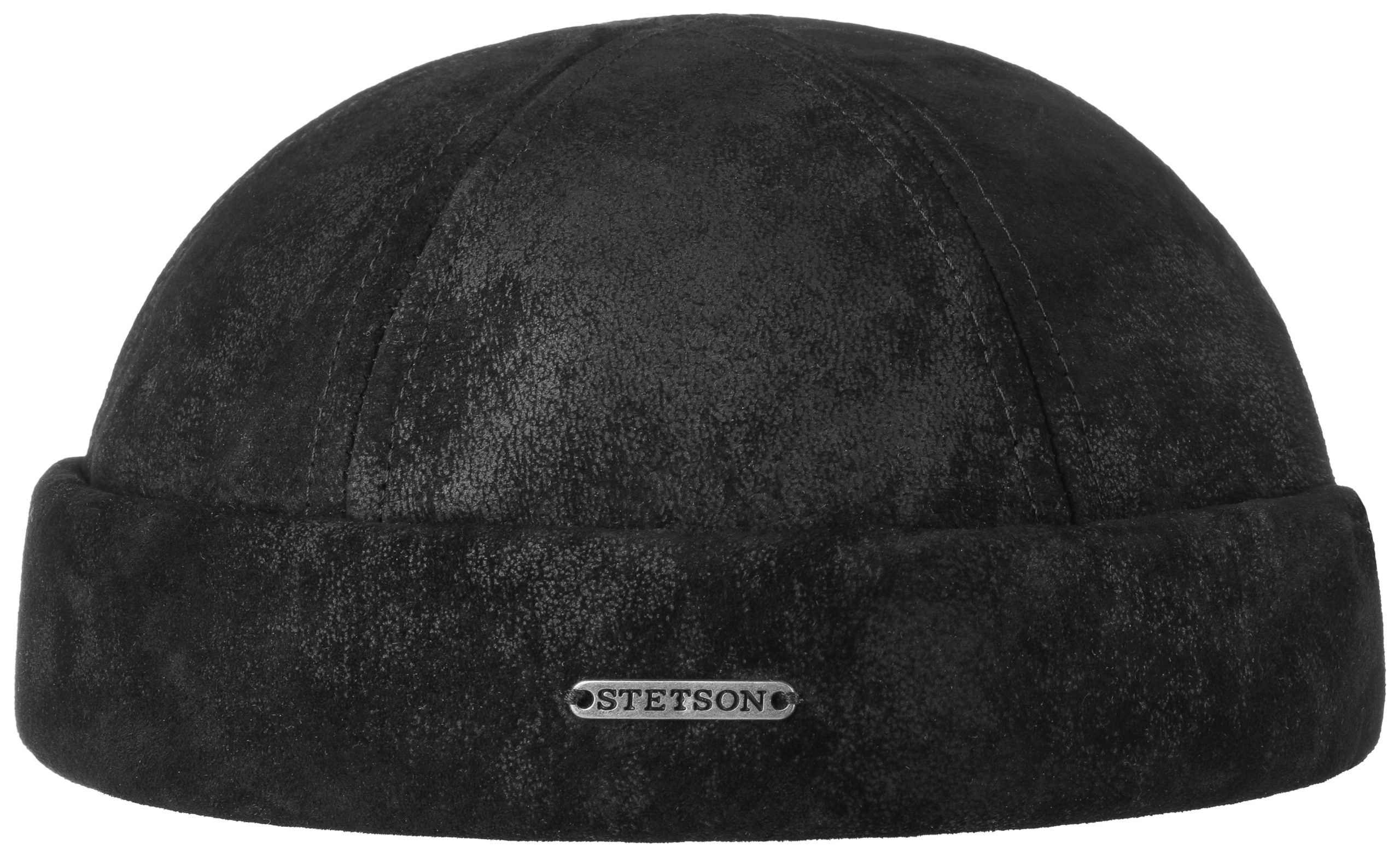 Bonnet Docker cuir Pigskin Stetson noir