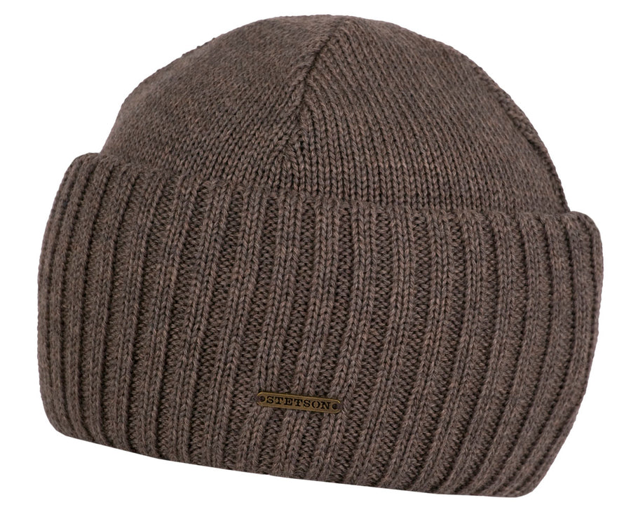 Bonnet en tricot Northport Merino Wool Stetson taupe