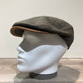 Casquette laine vierge chevrons kaki doublée