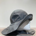 Chapeau de pluie gris bord large arrière doublé
