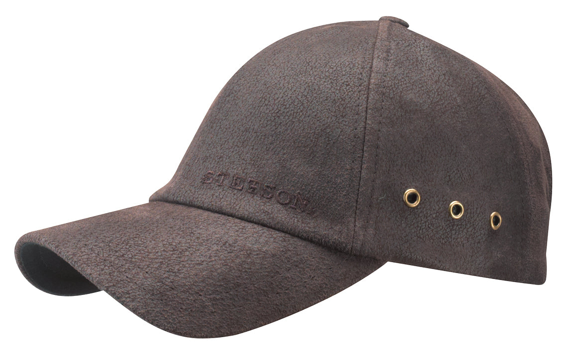 Casquette baseball Liberty Stetson cuir marron