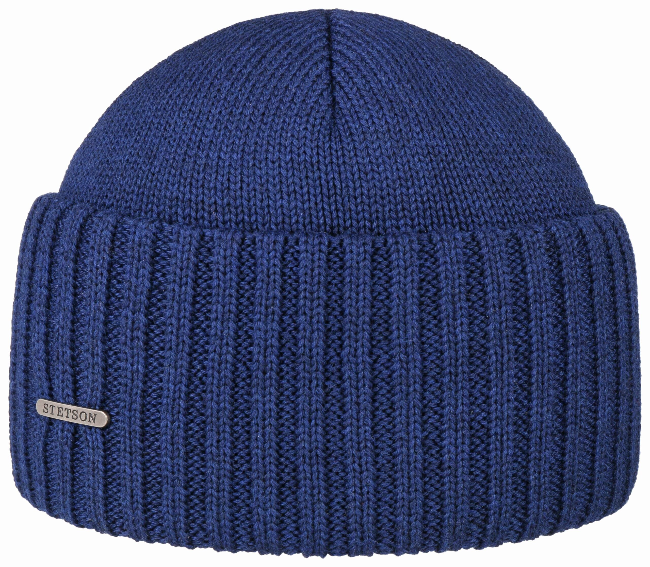 Bonnet en tricot Northport Merino Wool Stetson bleu
