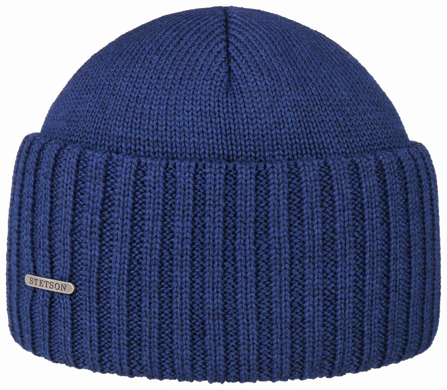 Bonnet en tricot Northport Merino Wool Stetson bleu