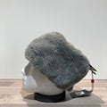 Toque gris fausse fourrure doublée