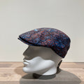 Casquette coton bleu-corail doublée