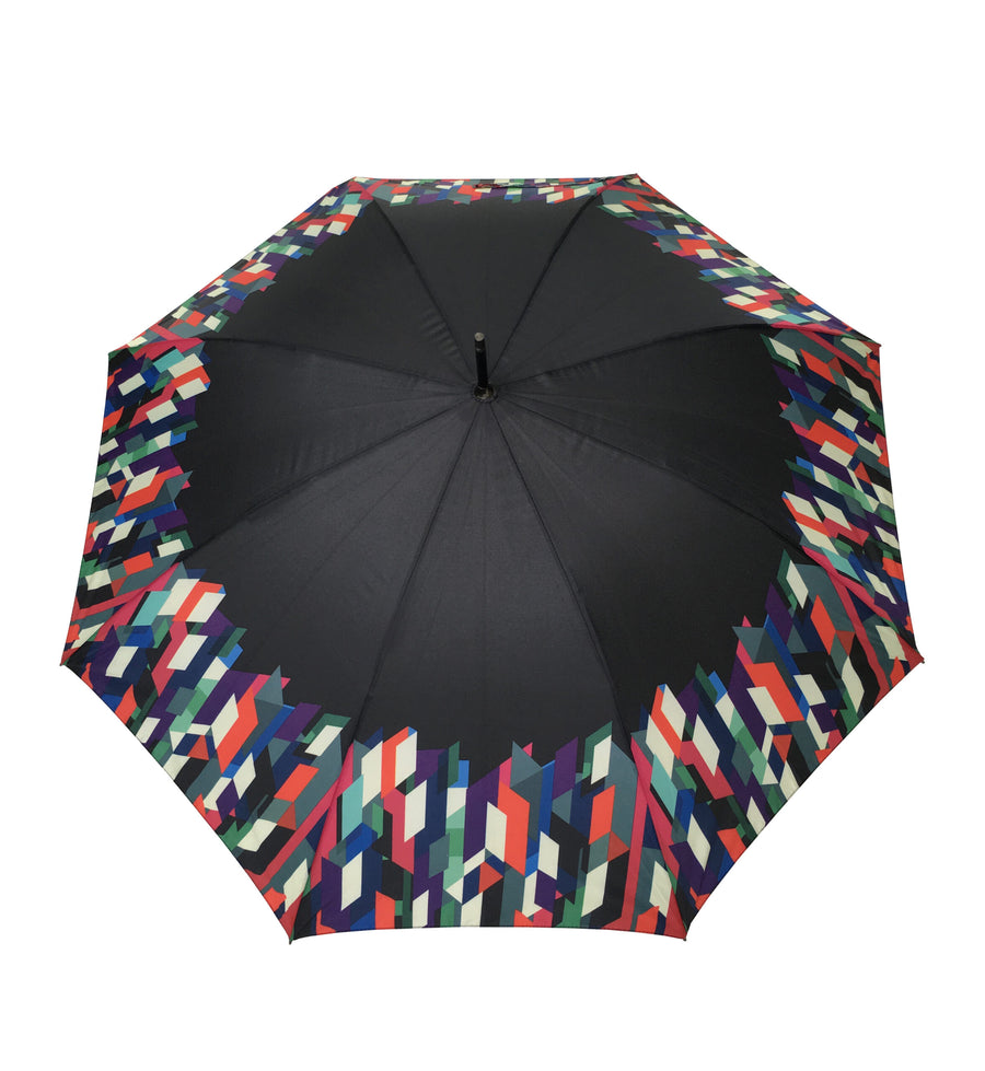 Parapluie droit femme automatique Geometric Colors