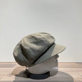 Casquette gavroche lin kaki élastiquée doublée