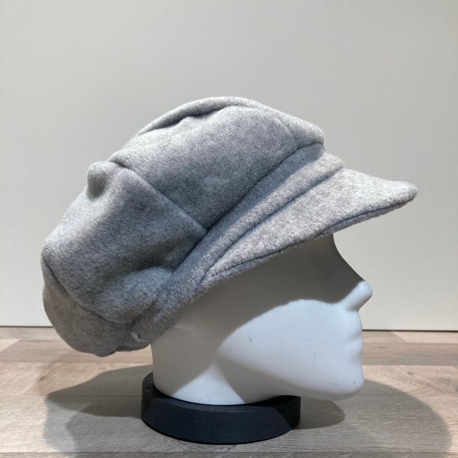 Casquette gavroche polaire élastiquée gris clair