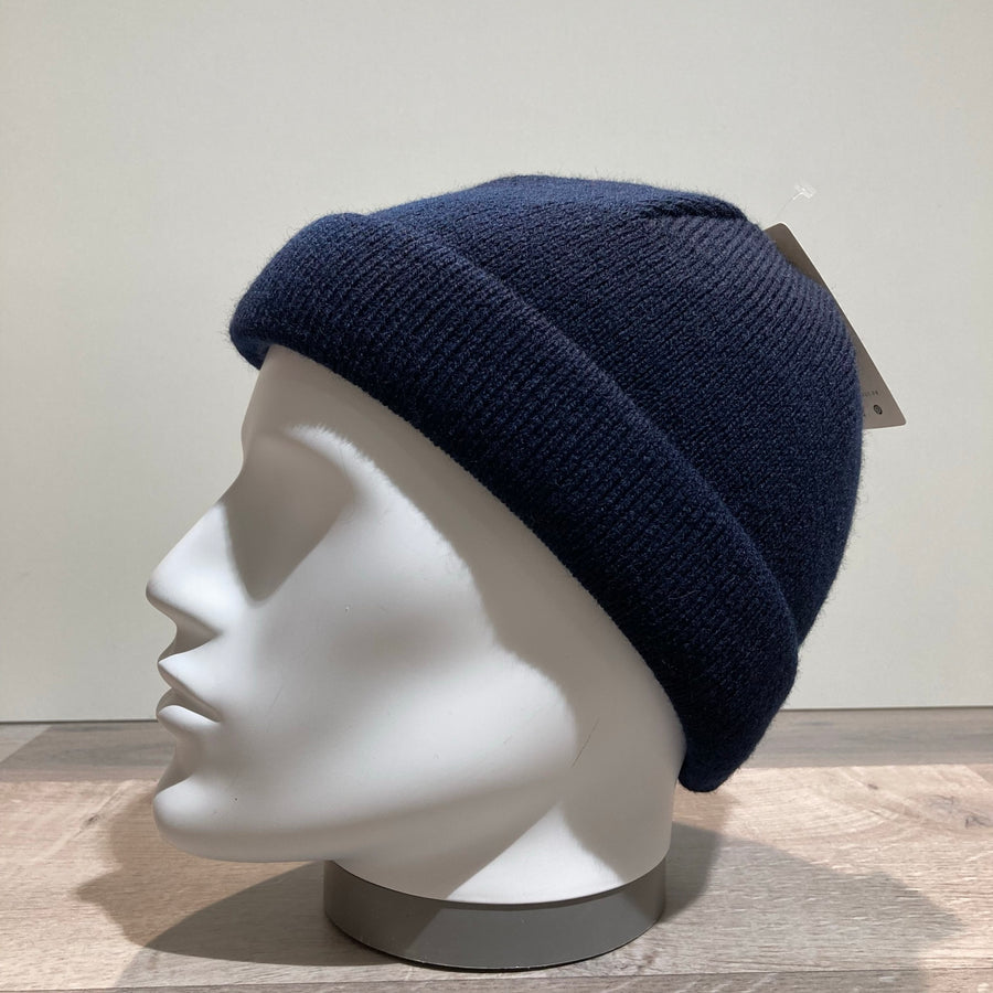 Bonnet Docker laine marine doublure polaire