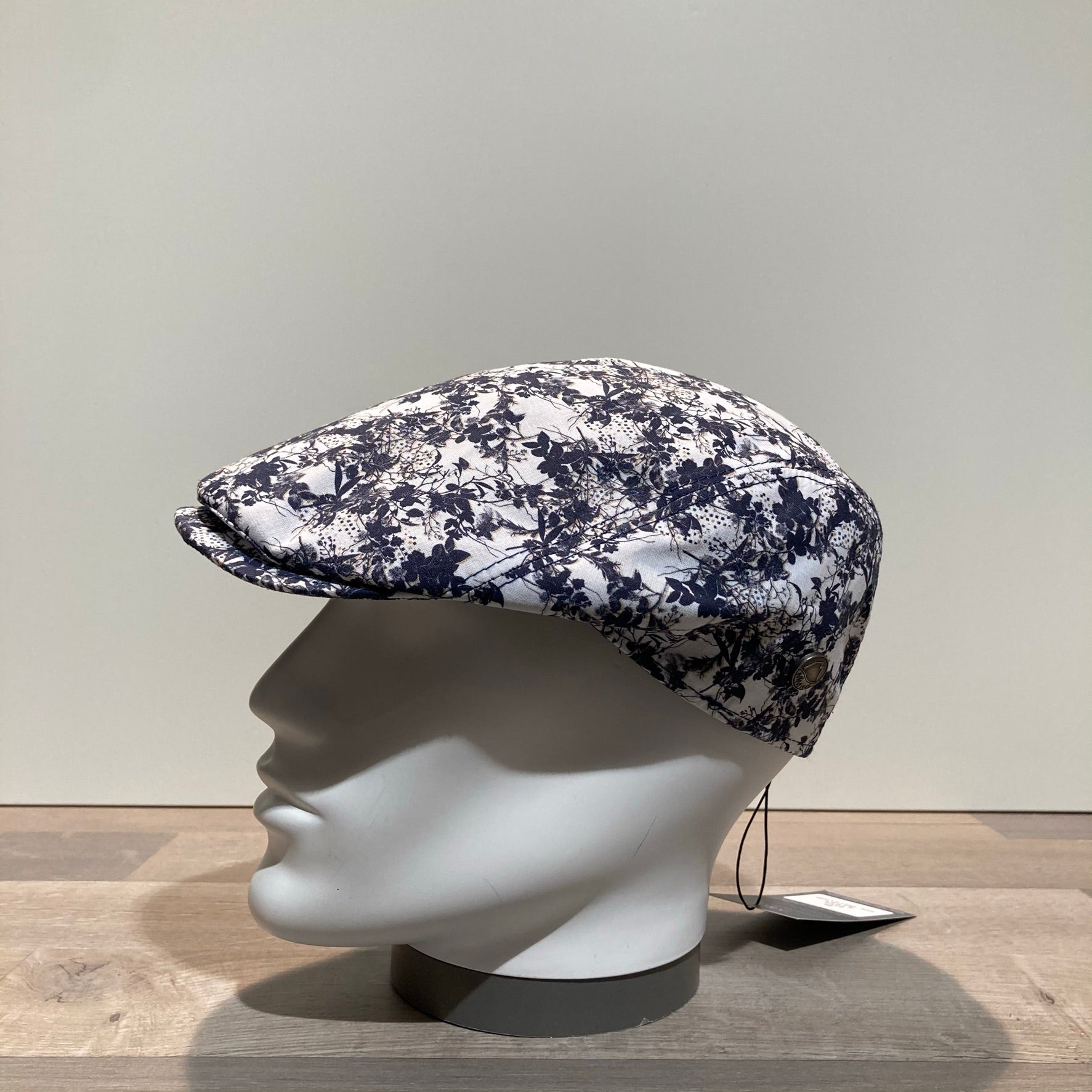 Casquette coton feuillage marine doublée