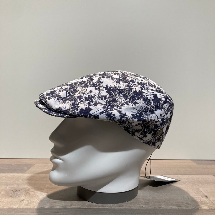 Casquette coton feuillage marine doublée