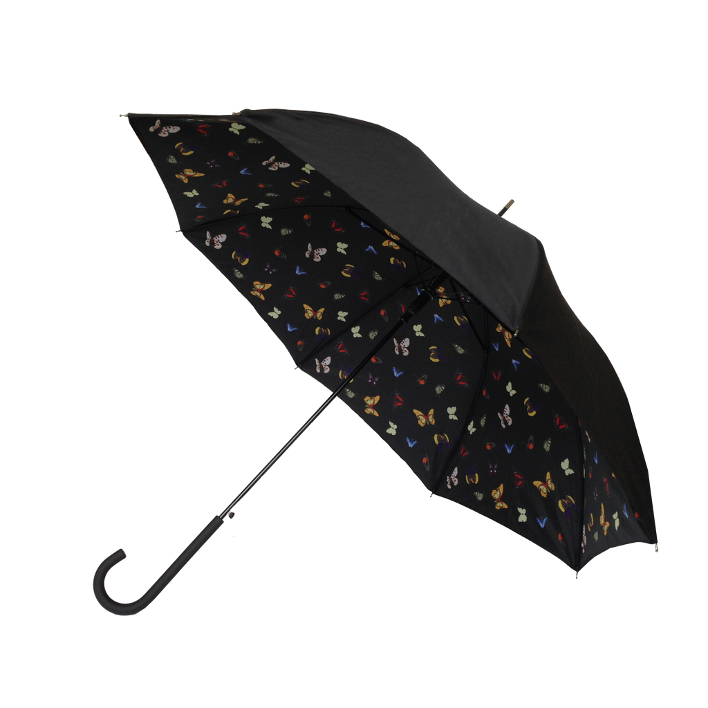 Parapluie droit femme automatique Papillons