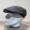 Casquette laine mérinos gris anthracite chevrons doublée