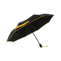 Parapluie pliant femme automatique noir petite bordure jaune