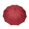Parapluie droit mixte automatique dôme uni bordeaux  petite bordure beige