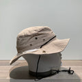Bob bord large beige avec jugulaire