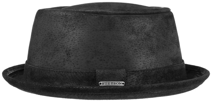 Chapeau Porkpie Pennsylvania Pigskin Stetson noir
