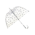 Parapluie cloche pois argentés femme automatique transparent